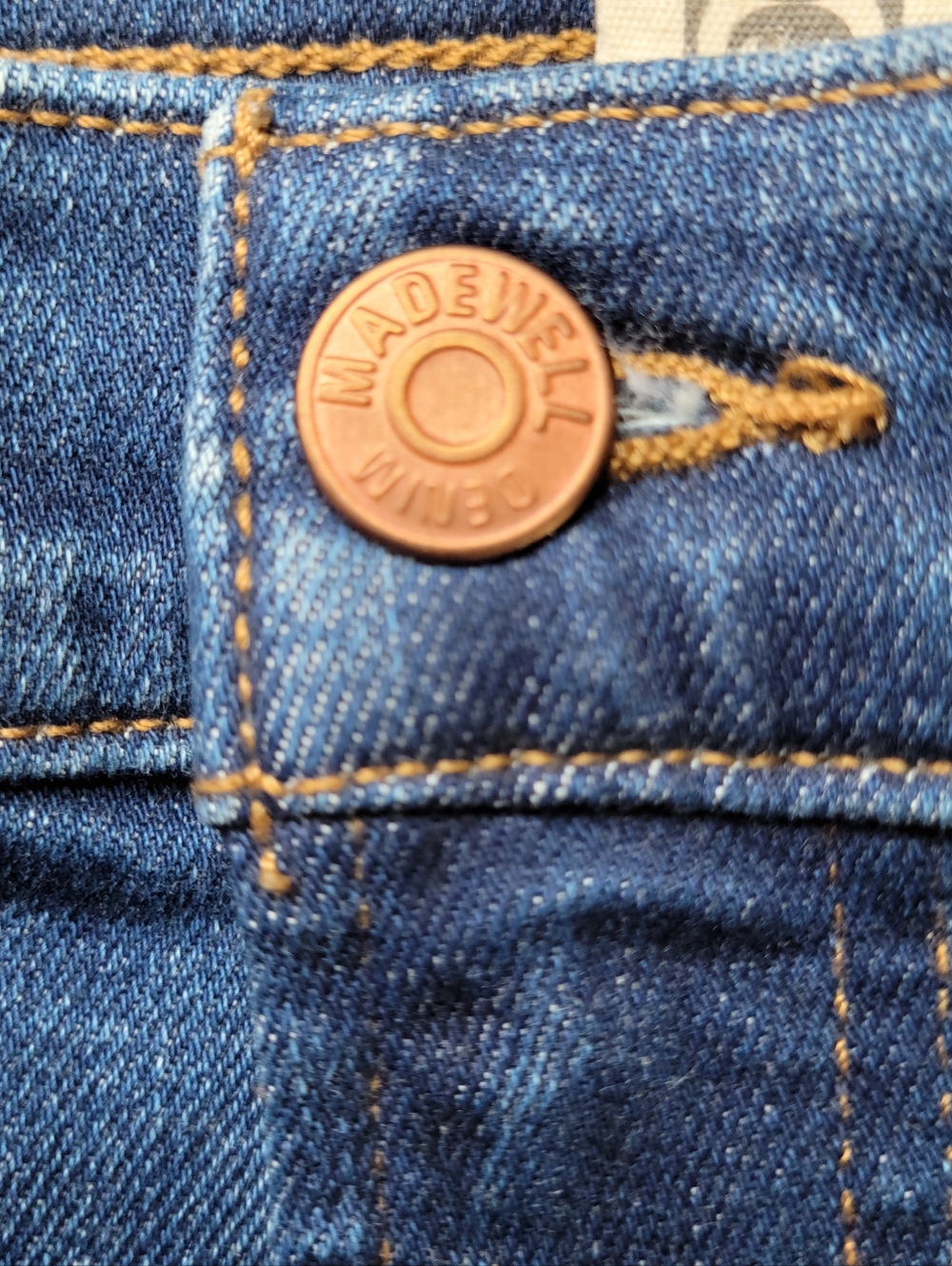 Madewell Emmett Wide Leg Jeans Women Size 32 35X30 Front Patch Pockets Hi Rise - Picture 4 of 15